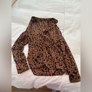 Madison scotch, scotch and soda blouse - leopard print - size xs worn once